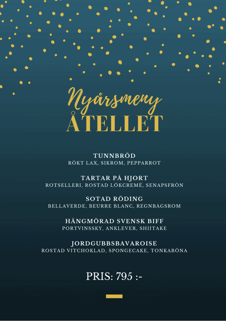 Nyårsmeny ÅTELLET Nyårsmeny ÅTELLET