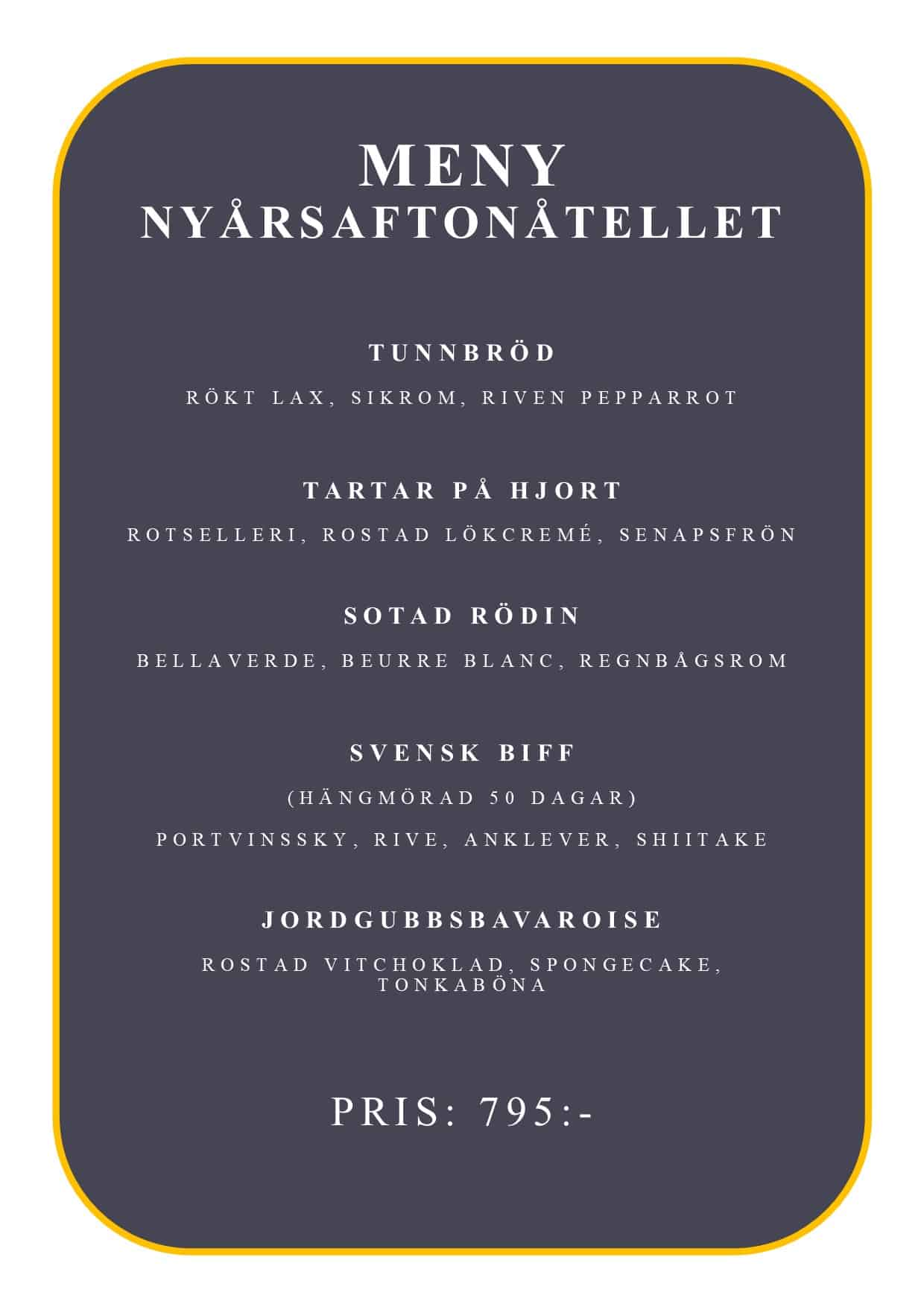 nyårsafton Meny 2020 nyårsafton Meny 2020